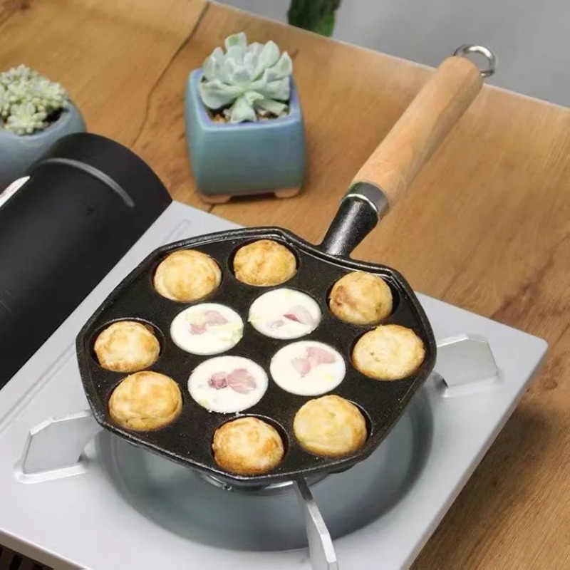 Cast Iron Corn - Sartén Takoyaki para hornear, cepillo de