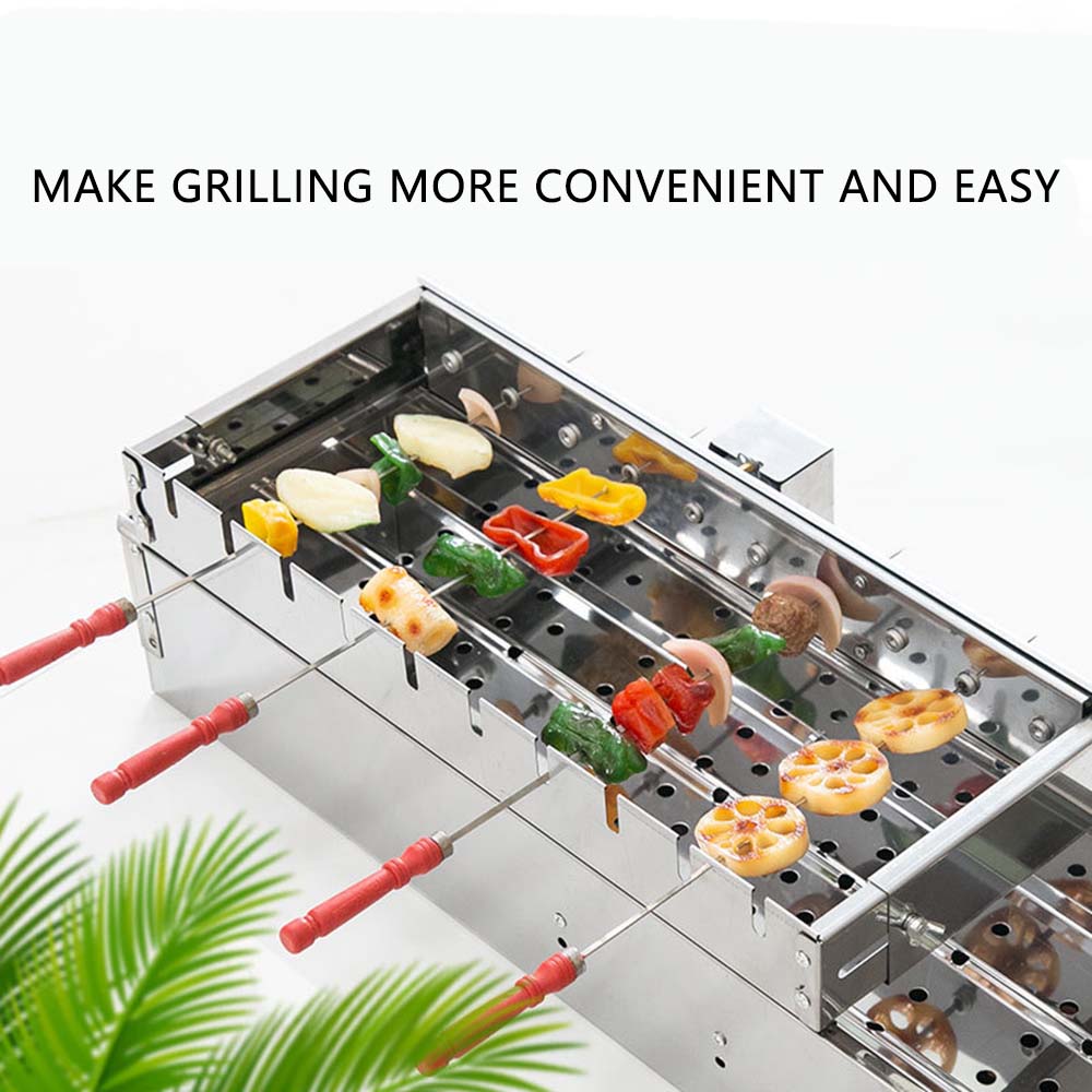 Hot Dog Press - Brochetas de parrilla de acero inoxidable