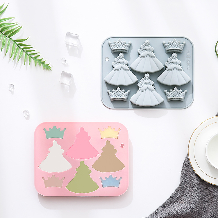 Bunny Cake Mold - 8 agujeros 3d vestido de princesa