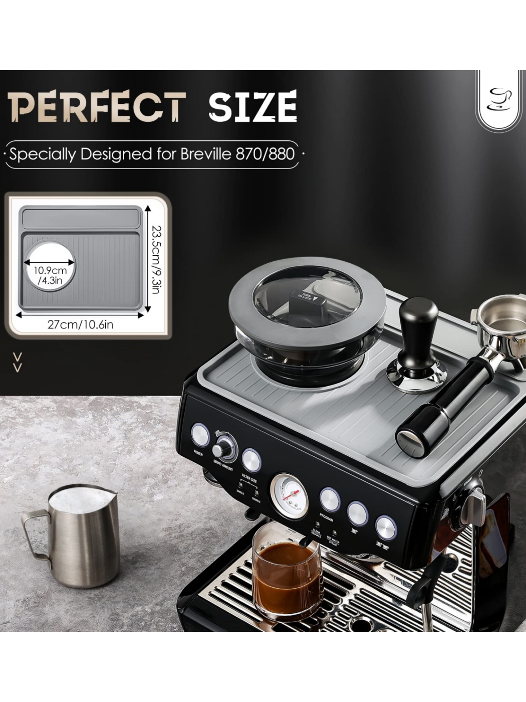 Breville Espresso Bes870 - Alfombrilla de silicona para cafetera Breville