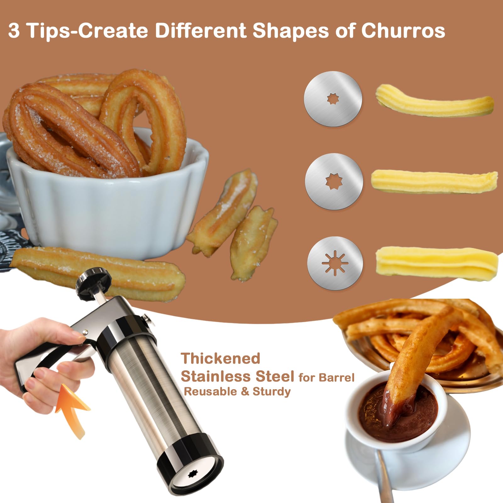 Máquina tradicional para hacer - Churros Maker Gun reseña y precio