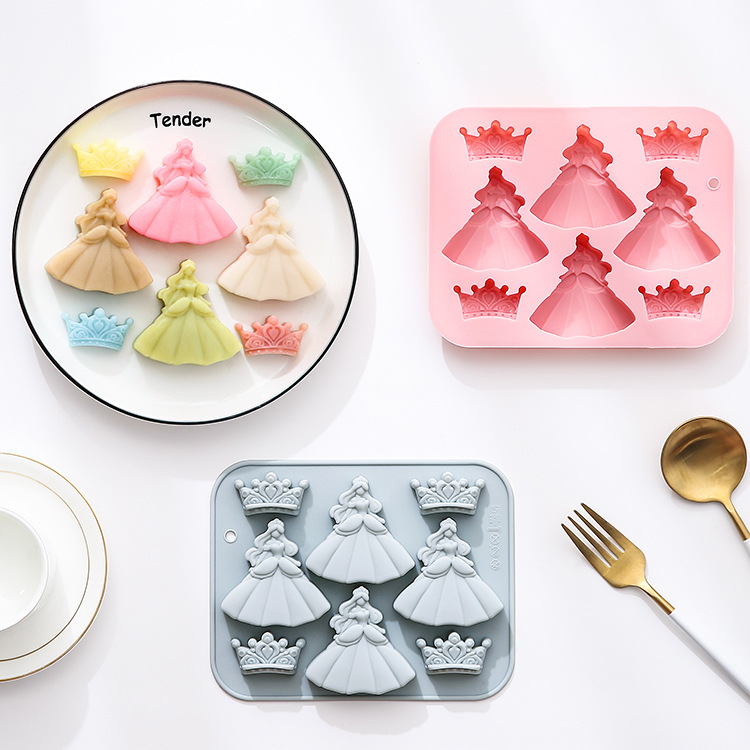 8 agujeros 3d vestido de princ - Bunny Cake Mold reseña y precio
