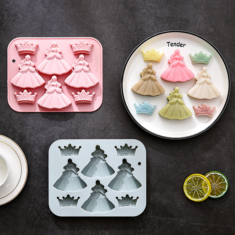 8 agujeros 3d vestido de princ - Bunny Cake Mold reseña y precio