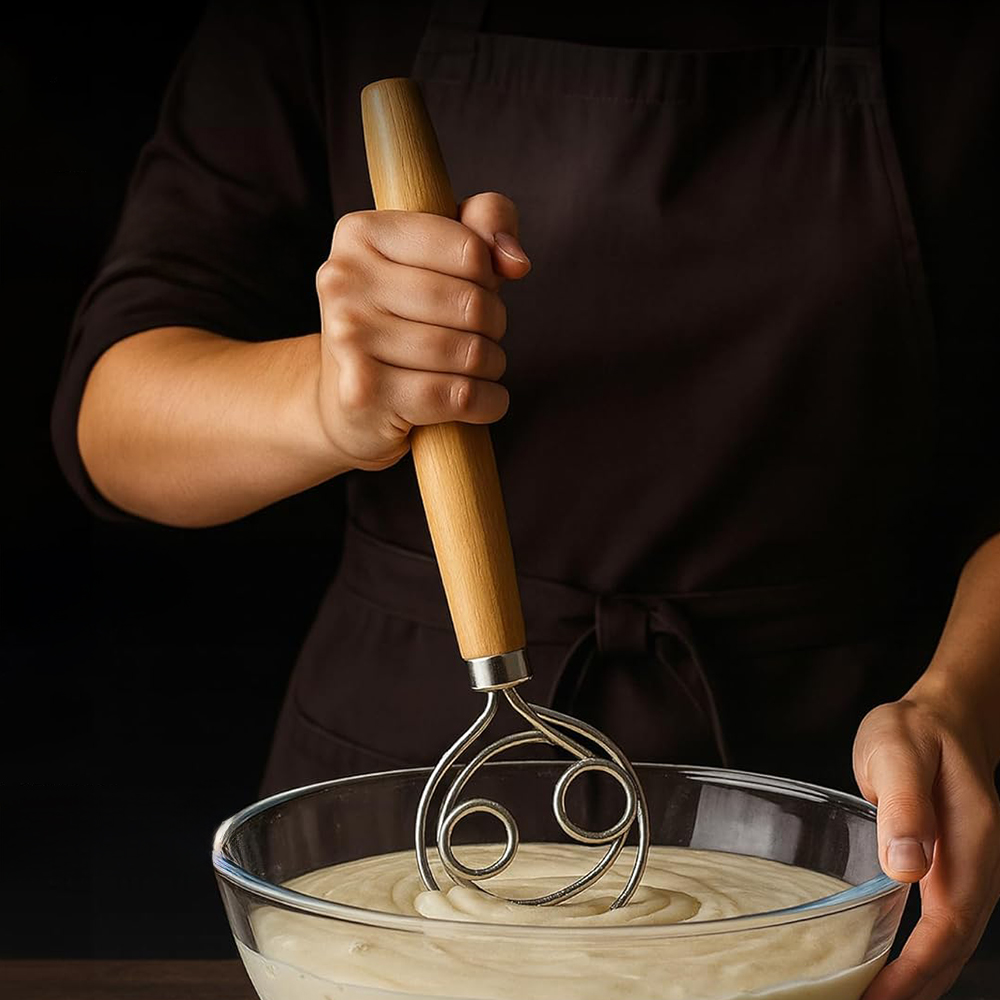 Batidor de Masa de Acero Inoxi - Danish Pancake Pan reseña y precio